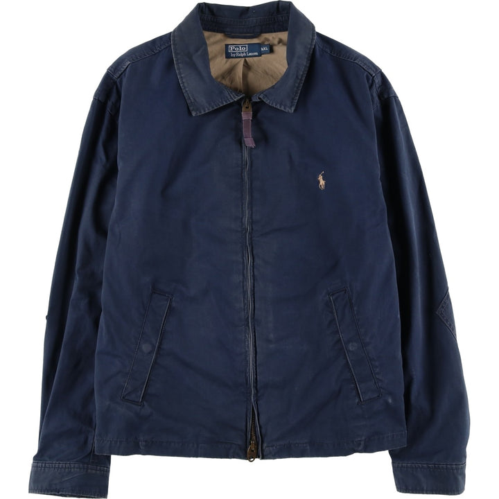 Ralph Lauren POLO by Ralph Lauren Swing Top Sports Jacket Men's XXL cotton navy blue type Vintage Second Hand