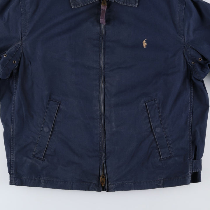Ralph Lauren POLO by Ralph Lauren Swing Top Sports Jacket Men's XXL cotton navy blue type Vintage Second Hand