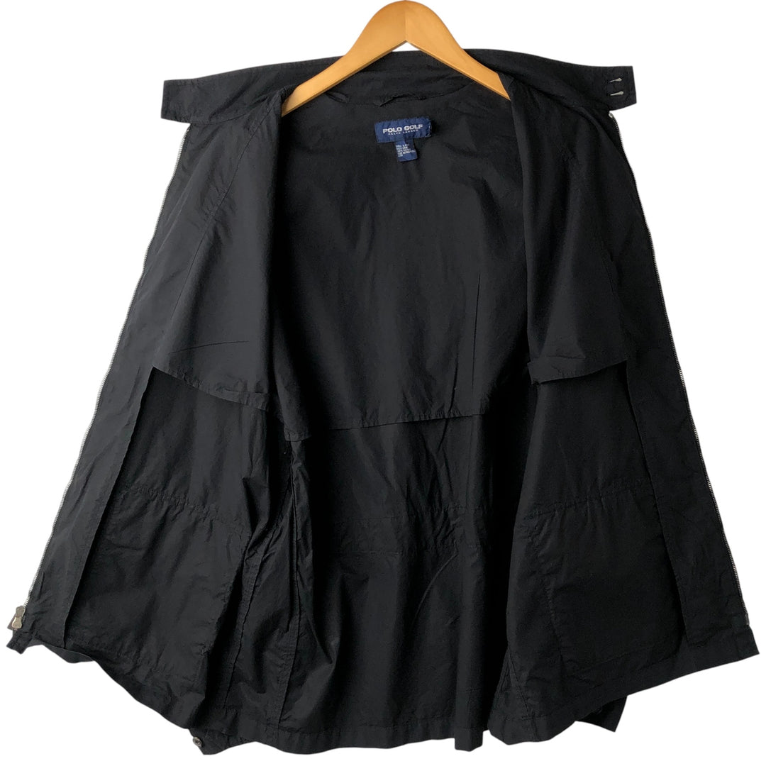 Ralph Lauren POLO GOLF Stand Collar Swing Top Sports Jacket, Men's Size XL (approx.) cotton black type Vintage Second Hand