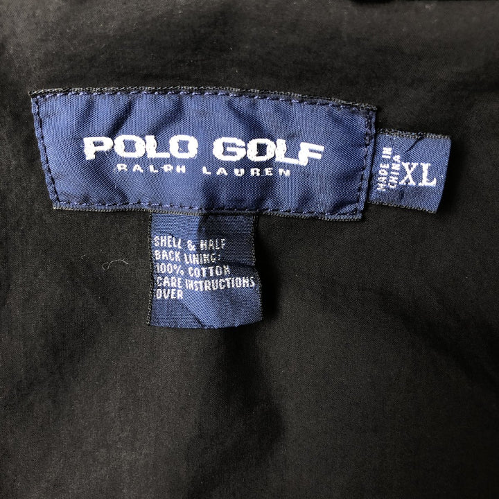 Ralph Lauren POLO GOLF Stand Collar Swing Top Sports Jacket, Men's Size XL (approx.) cotton black type Vintage Second Hand