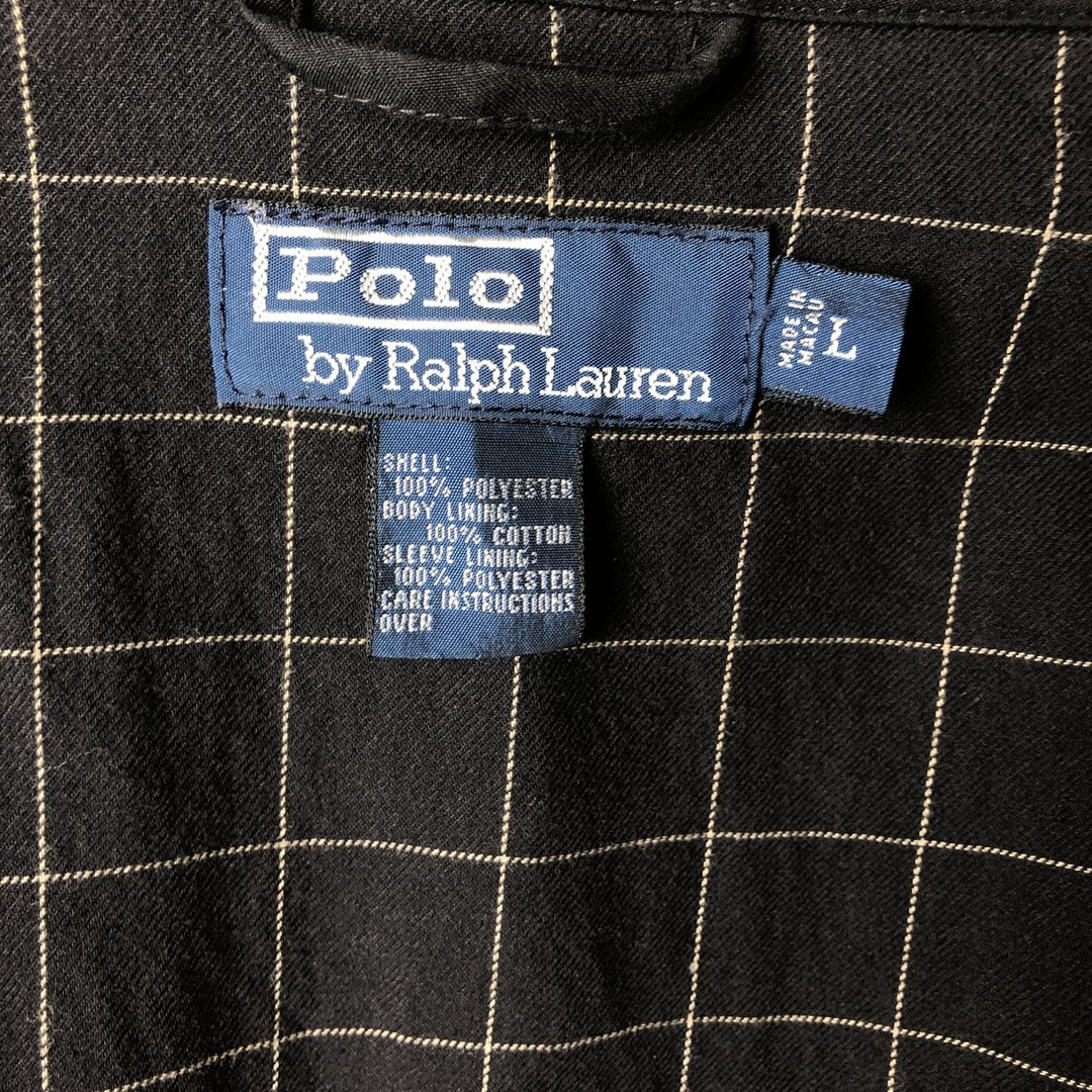 Ralph Lauren POLO by Ralph Lauren Swing Top Sports Jacket Men's L size polyester black type Vintage Second Hand