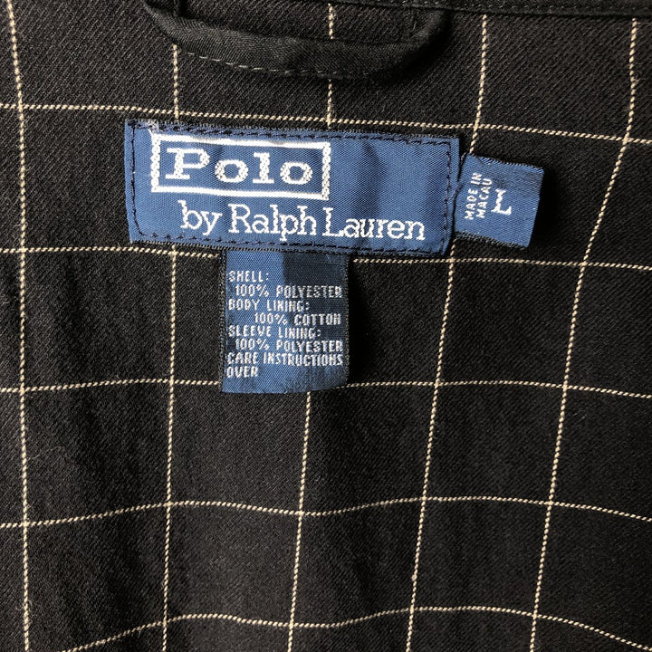 Ralph Lauren POLO by Ralph Lauren Swing Top Sports Jacket Men's L size polyester black type Vintage Second Hand