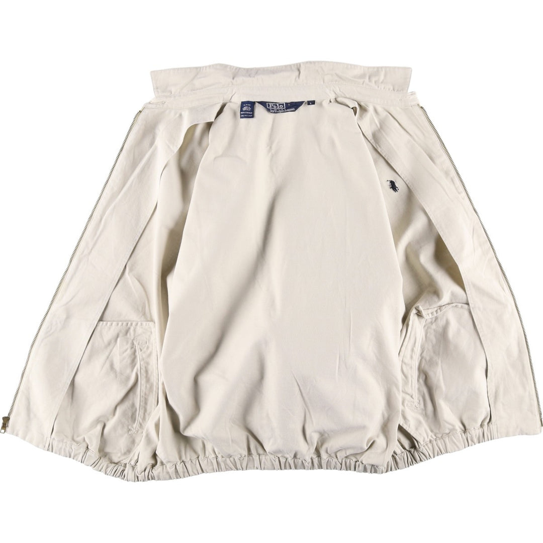 Ralph Lauren POLO by Ralph Lauren Swing Top Sports Jacket Men's L size cotton pale white type Vintage Second Hand