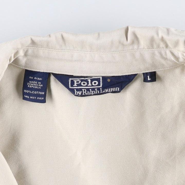 Ralph Lauren POLO by Ralph Lauren Swing Top Sports Jacket Men's L size cotton pale white type Vintage Second Hand