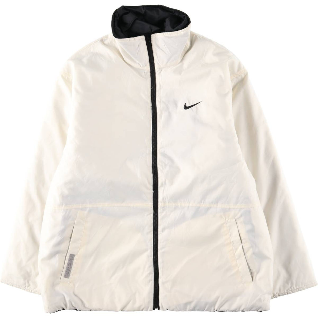 2000'S Nike reversible padded puffer jacket, men's size small Nylon black type Vintage Second Hand