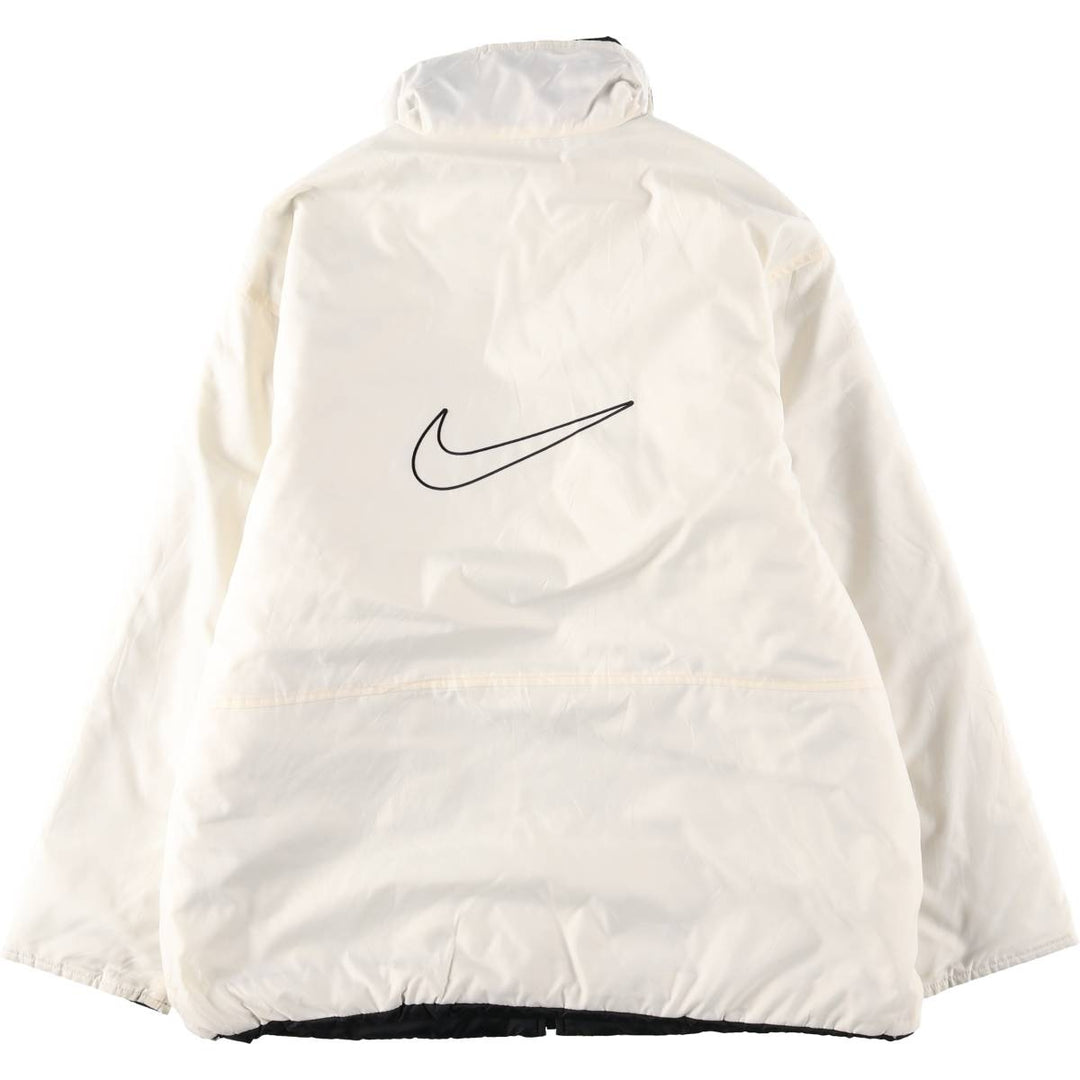 2000'S Nike reversible padded puffer jacket, men's size small Nylon black type Vintage Second Hand