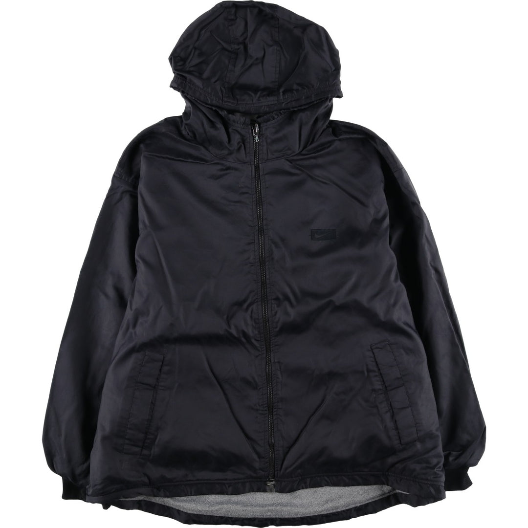 90'S Nike reversible puffer jacket with back logo, size L, men's, vintage Nylon black type Vintage Second Hand