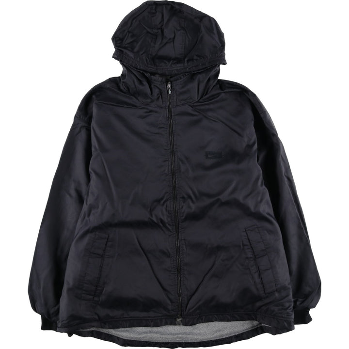 90'S Nike reversible puffer jacket with back logo, size L, men's, vintage Nylon black type Vintage Second Hand