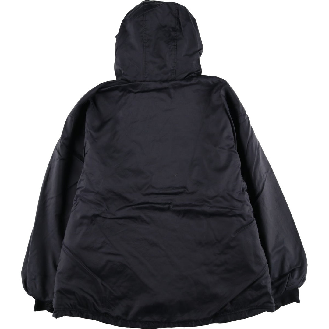 90'S Nike reversible puffer jacket with back logo, size L, men's, vintage Nylon black type Vintage Second Hand