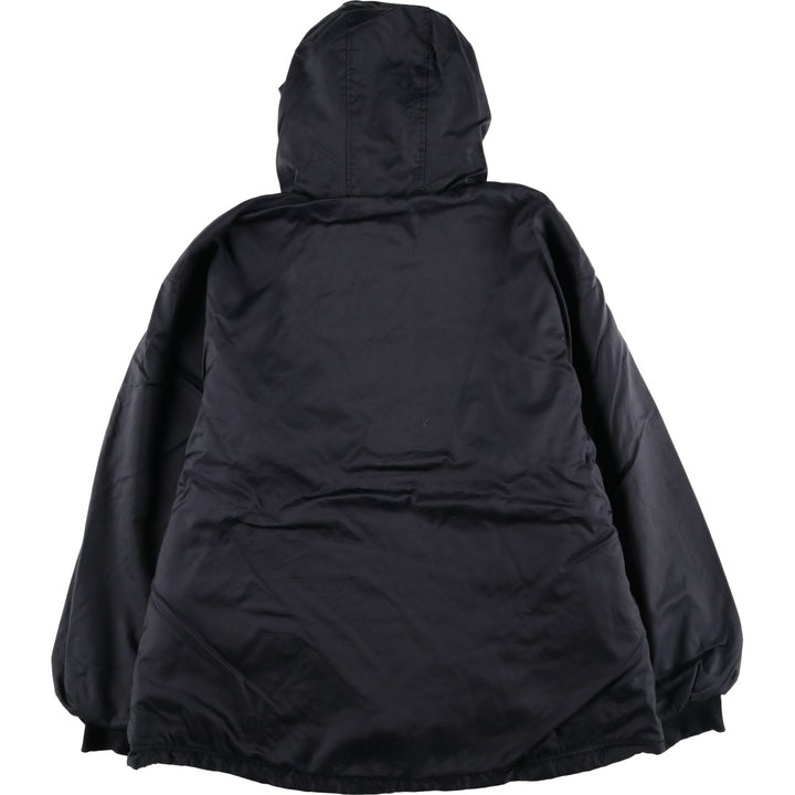 90'S Nike reversible puffer jacket with back logo, size L, men's, vintage Nylon black type Vintage Second Hand
