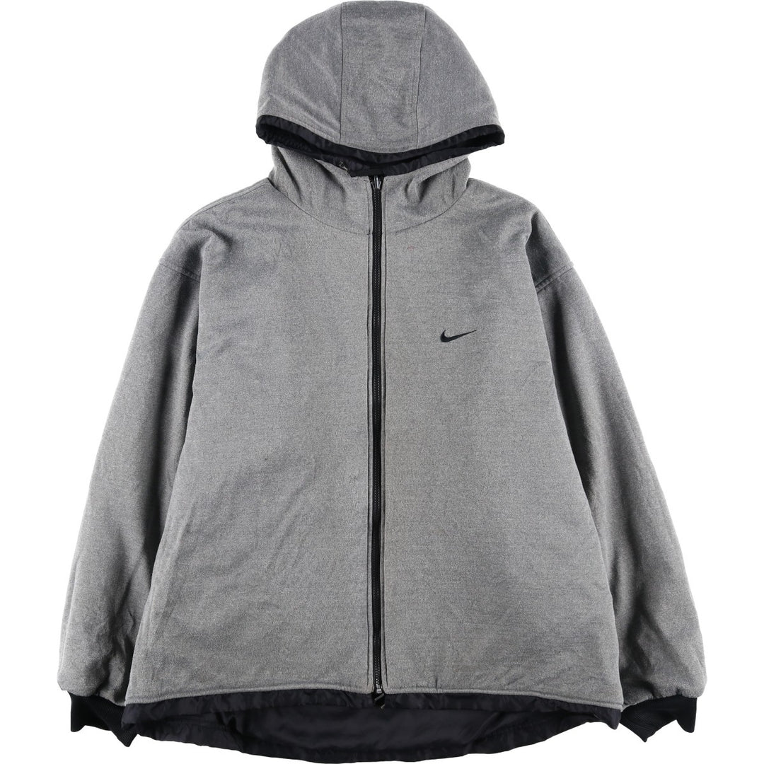 90'S Nike reversible puffer jacket with back logo, size L, men's, vintage Nylon black type Vintage Second Hand