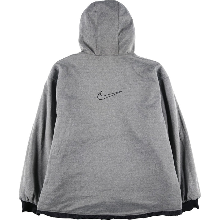 90'S Nike reversible puffer jacket with back logo, size L, men's, vintage Nylon black type Vintage Second Hand