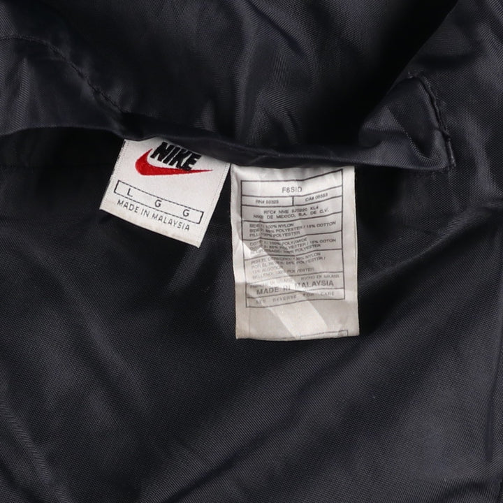 90'S Nike reversible puffer jacket with back logo, size L, men's, vintage Nylon black type Vintage Second Hand