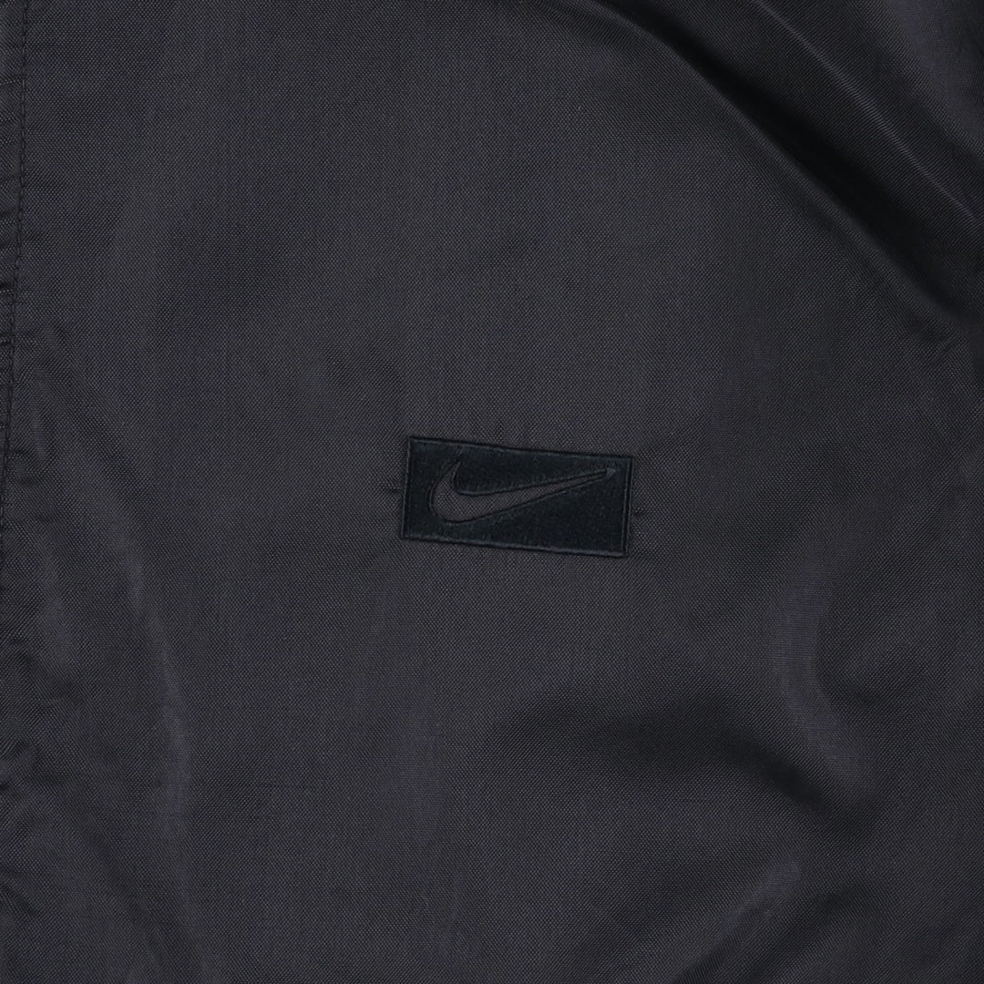 90'S Nike reversible puffer jacket with back logo, size L, men's, vintage Nylon black type Vintage Second Hand