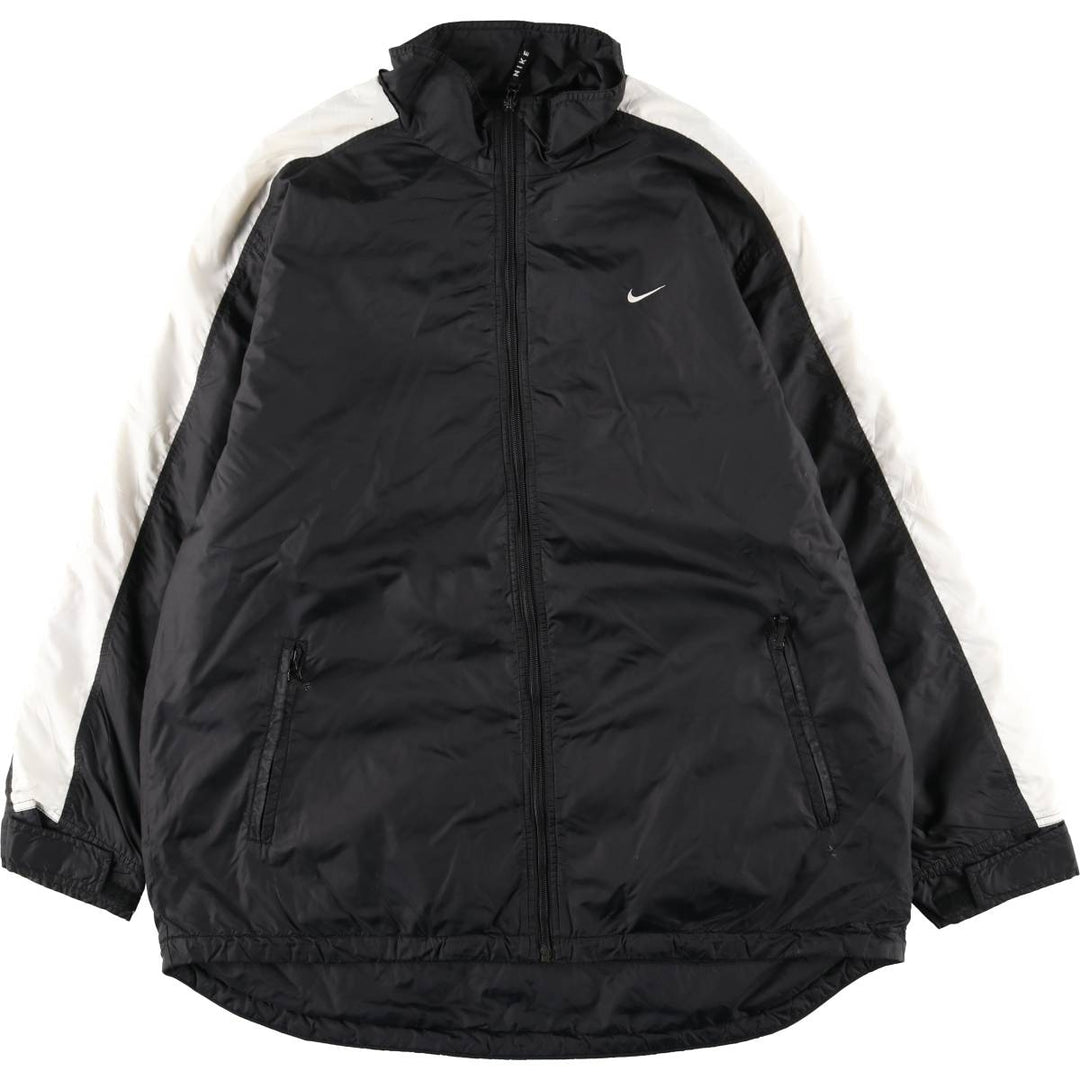 90s-00'S Nike padded puffer jacket, men's size XL Nylon black type Vintage Second Hand