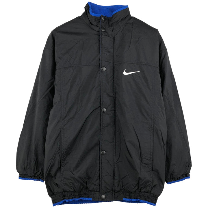 90'S Nike Back Logo Padded Puffer Jacket Men's Medium Vintage Nylon black type Vintage Second Hand