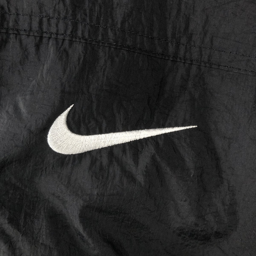90'S Nike Back Logo Padded Puffer Jacket Men's Medium Vintage Nylon black type Vintage Second Hand