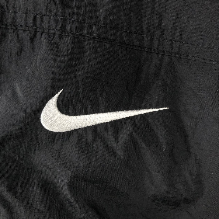 90'S Nike Back Logo Padded Puffer Jacket Men's Medium Vintage Nylon black type Vintage Second Hand