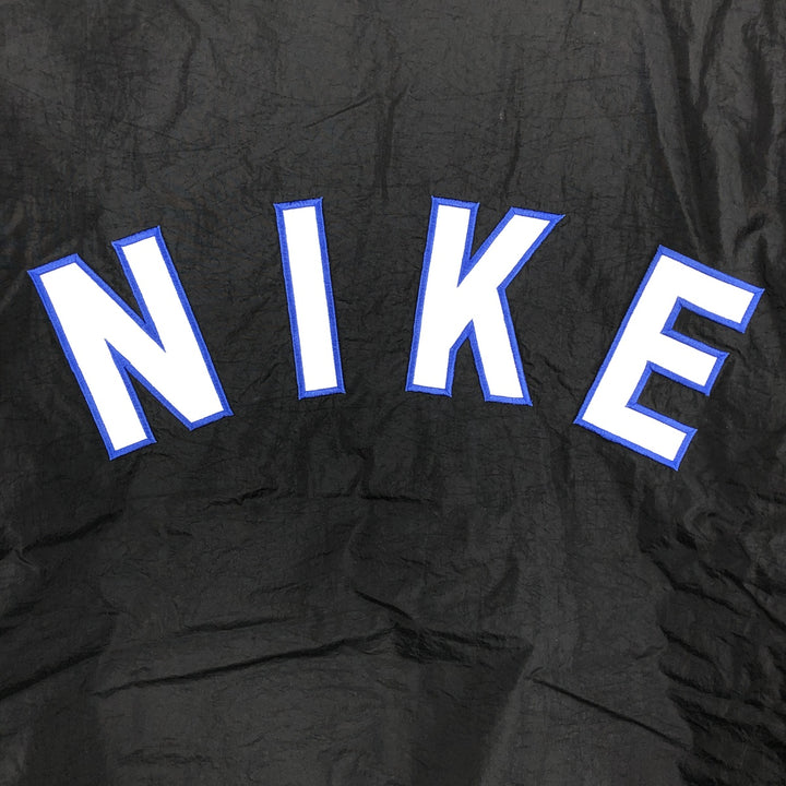 90'S Nike Back Logo Padded Puffer Jacket Men's Medium Vintage Nylon black type Vintage Second Hand
