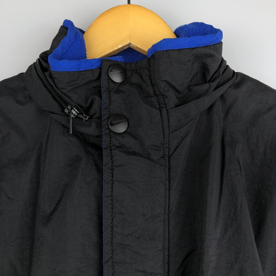 90'S Nike Back Logo Padded Puffer Jacket Men's Medium Vintage Nylon black type Vintage Second Hand