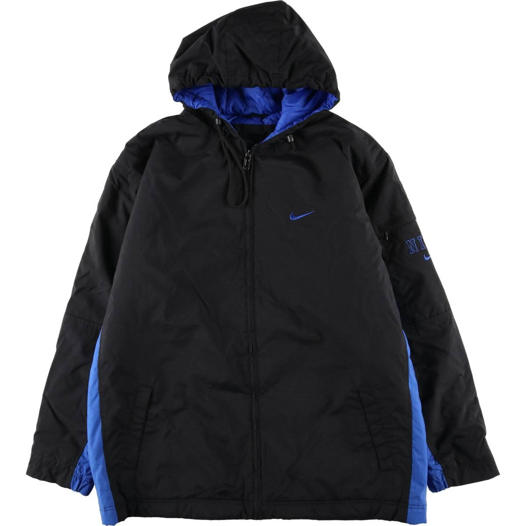 90'S Nike Padded Parka Puffer Jacket Men's Size L Vintage Nylon black type Vintage Second Hand