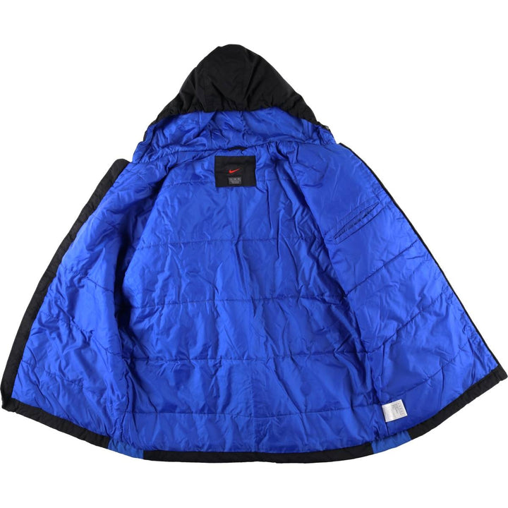 90'S Nike Padded Parka Puffer Jacket Men's Size L Vintage Nylon black type Vintage Second Hand