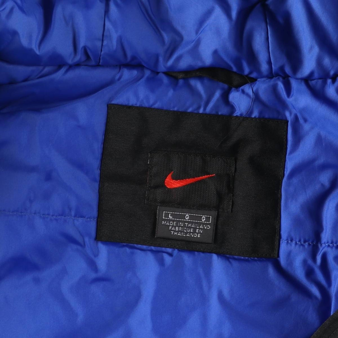 90'S Nike Padded Parka Puffer Jacket Men's Size L Vintage Nylon black type Vintage Second Hand