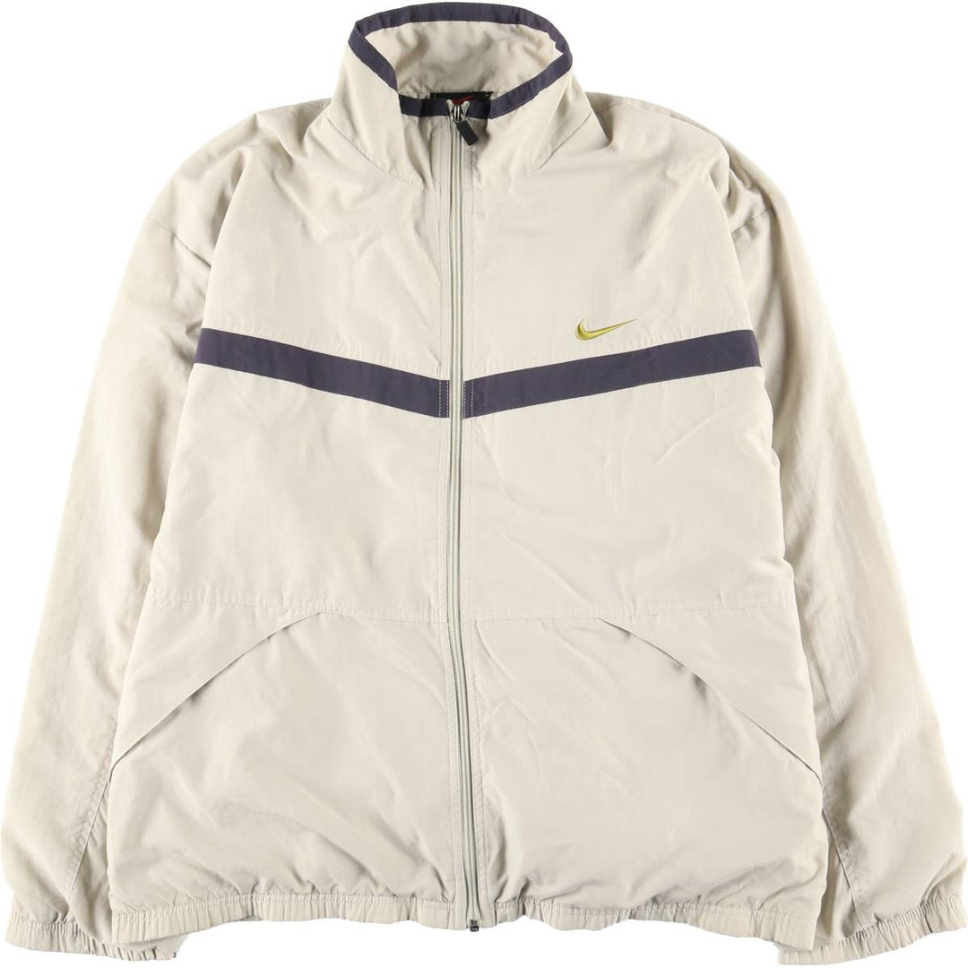 90'S Nike Windbreaker Men's Size L Vintage polyester Beige type Vintage Second Hand