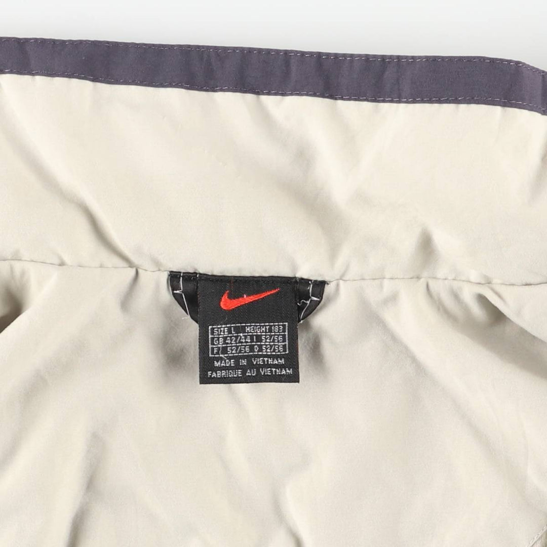 90'S Nike Windbreaker Men's Size L Vintage polyester Beige type Vintage Second Hand