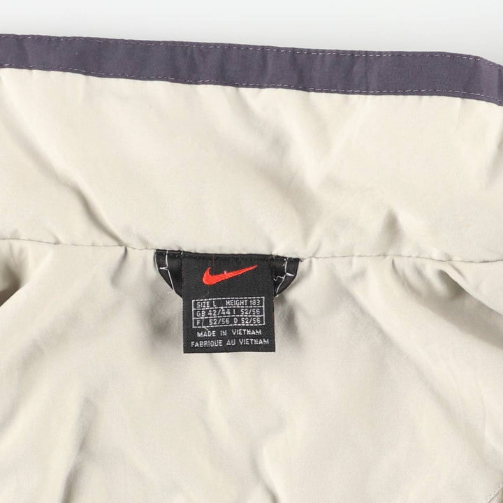 90'S Nike Windbreaker Men's Size L Vintage polyester Beige type Vintage Second Hand