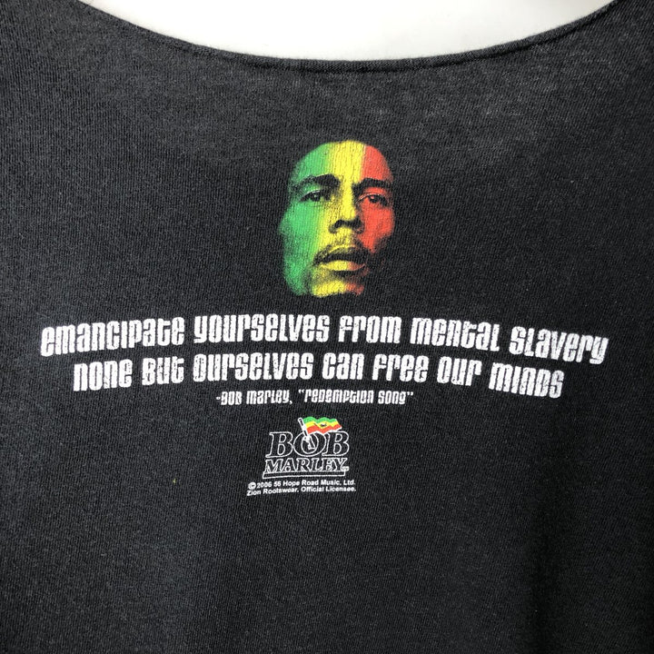 BOB MARLEY Bob Marley Cut-Off Band T-Shirt, Men's Size L unclear black type Vintage Second Hand