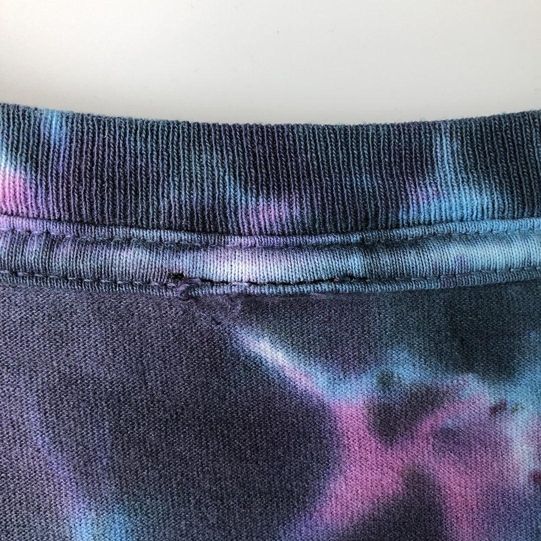 Grateful Dead Skull Pattern Tie-Dye Band T-Shirt, Men's Size XL cotton Blue type light blue Vintage Second Hand