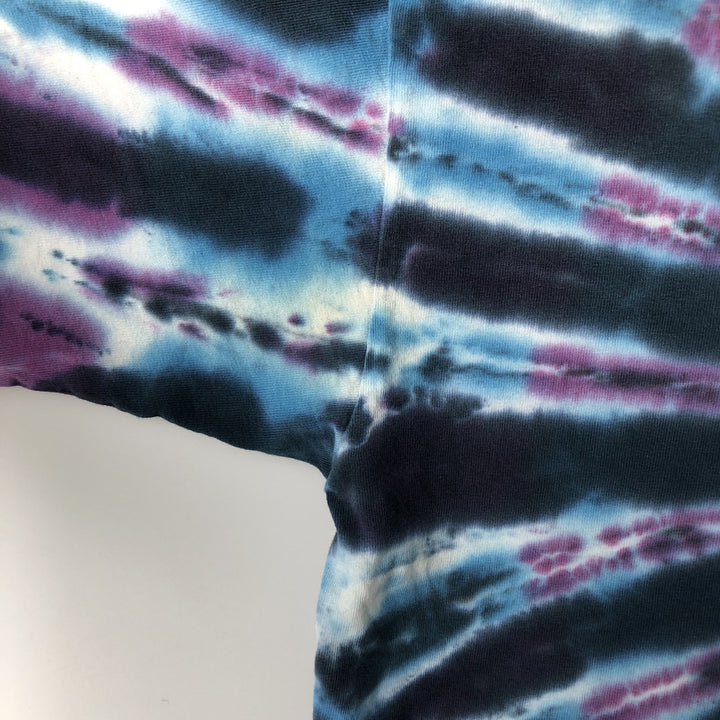 Grateful Dead Skull Pattern Tie-Dye Band T-Shirt, Men's Size XL cotton Blue type light blue Vintage Second Hand