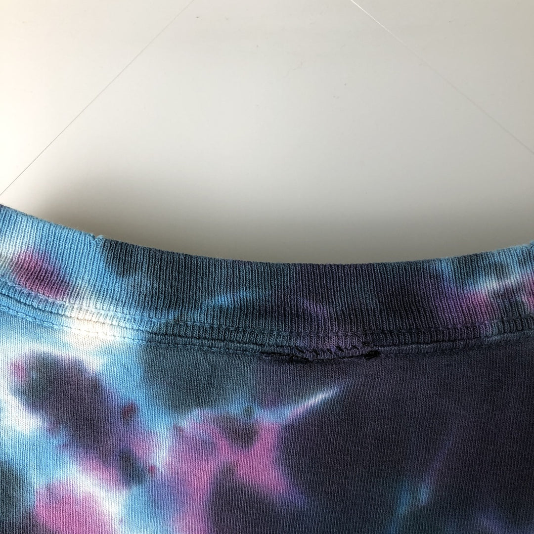 Grateful Dead Skull Pattern Tie-Dye Band T-Shirt, Men's Size XL cotton Blue type light blue Vintage Second Hand
