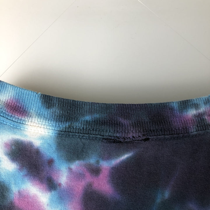 Grateful Dead Skull Pattern Tie-Dye Band T-Shirt, Men's Size XL cotton Blue type light blue Vintage Second Hand