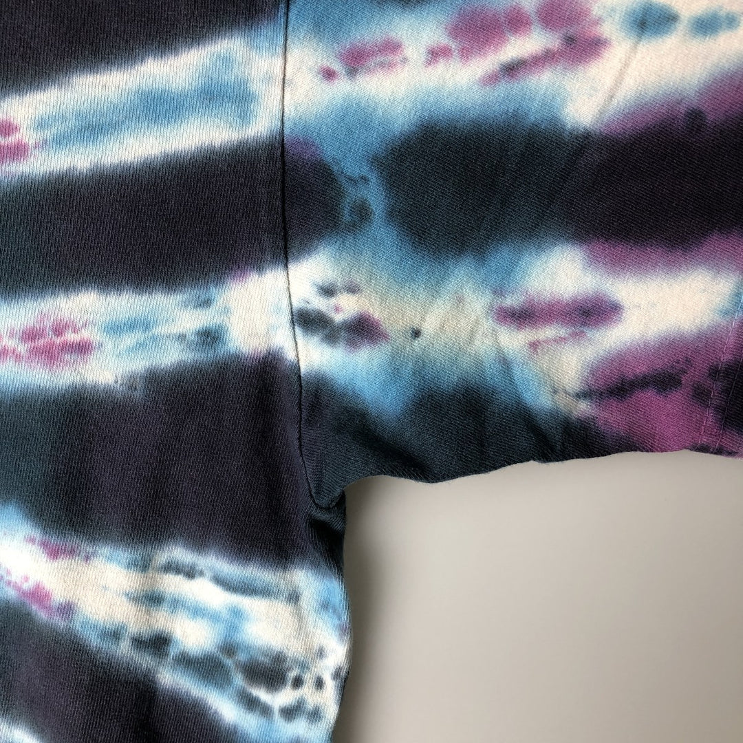 Grateful Dead Skull Pattern Tie-Dye Band T-Shirt, Men's Size XL cotton Blue type light blue Vintage Second Hand