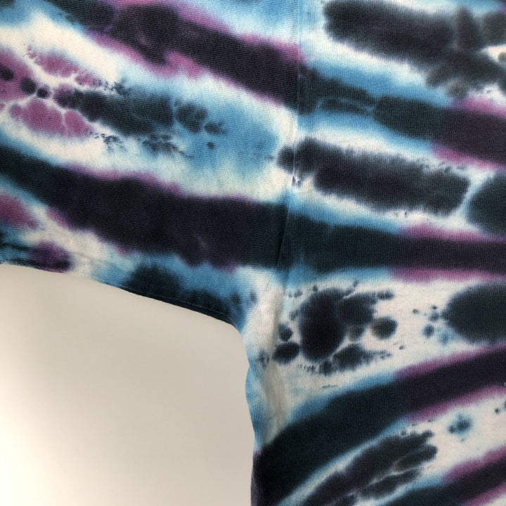 Grateful Dead Skull Pattern Tie-Dye Band T-Shirt, Men's Size XL cotton Blue type light blue Vintage Second Hand