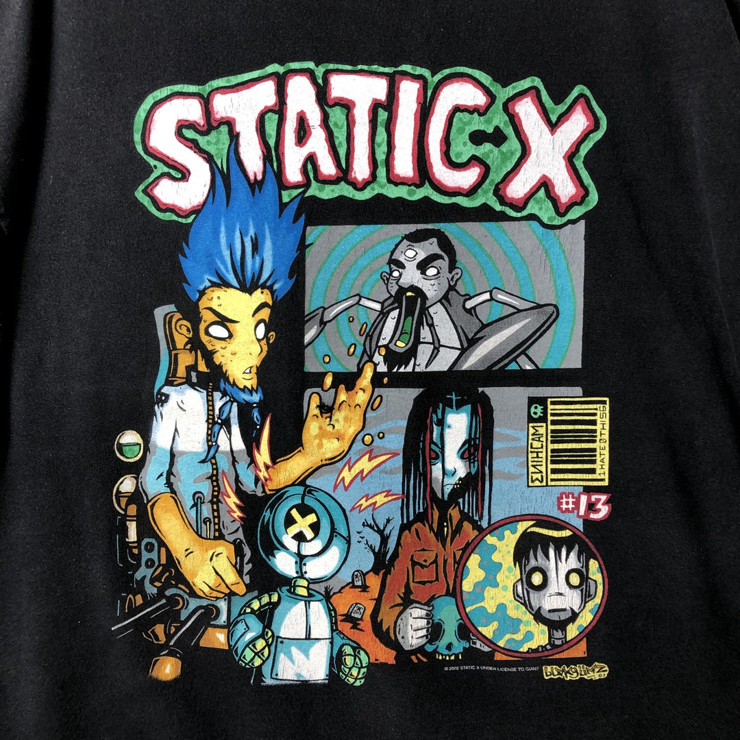 2000'S ALSTYLE Static-X Band T-Shirt, Made in USA, Men's XXL cotton black type Vintage Second Hand