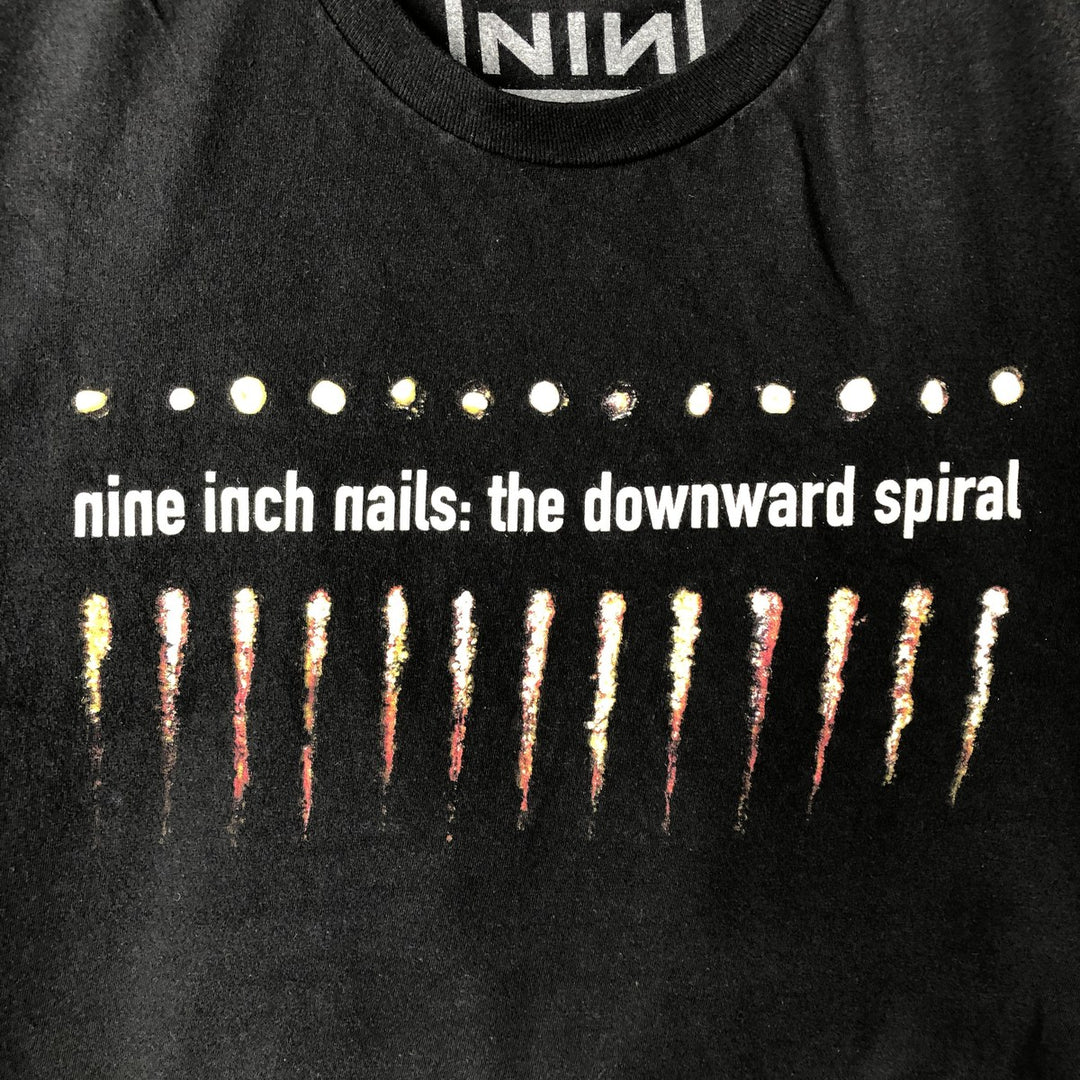 NINE INCHI NAILS Print Band T-Shirt, Men's Size L cotton black type Vintage Second Hand