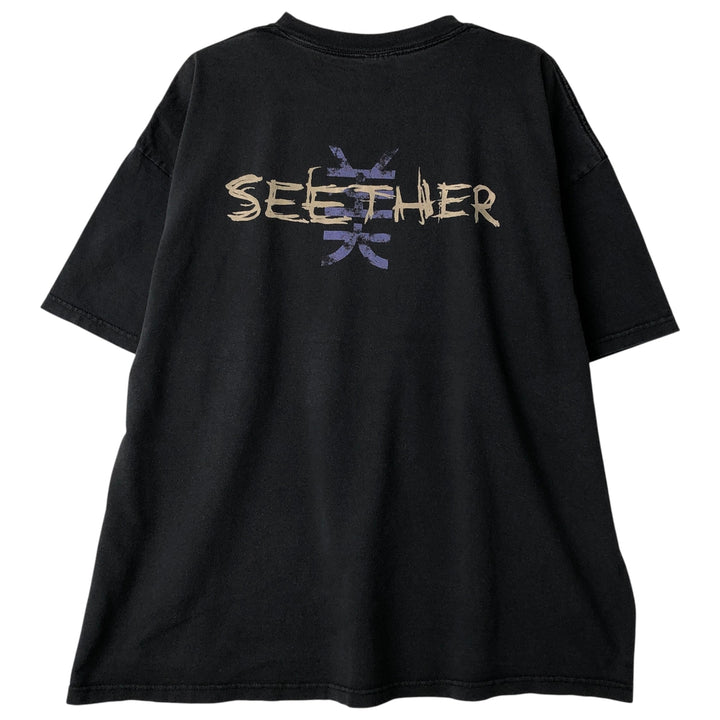 2000'S DELTA PRO WEIGHT SEETHER band T-shirt, men's size XXL cotton black type Vintage Second Hand