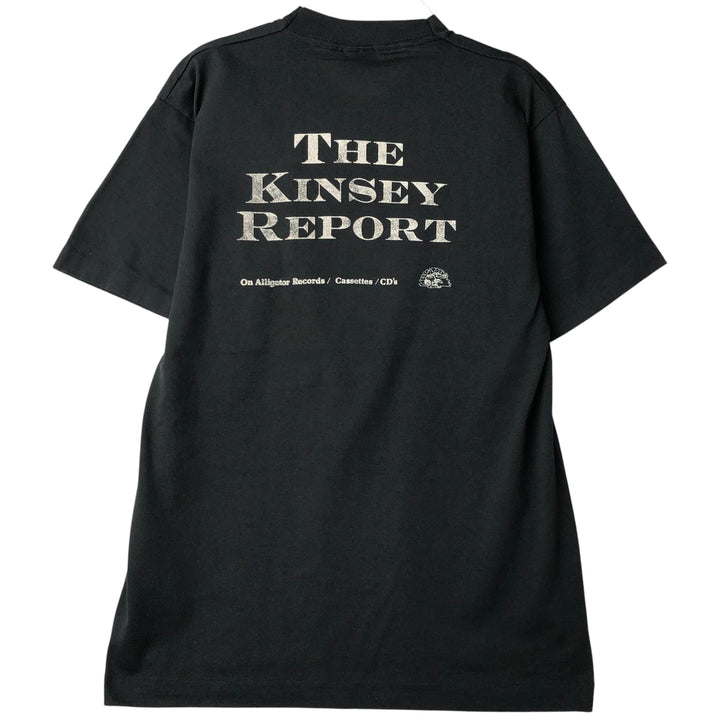 90'S SCREEN STARS BEST THE KINSEY REPORT Band T-Shirt, Made in USA, Men's Size L, Vintage cotton black type Vintage Second Hand