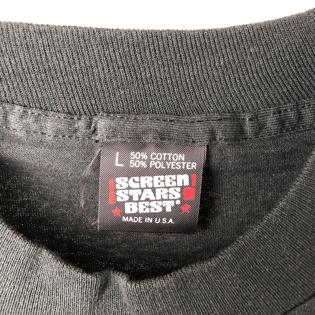 90'S SCREEN STARS BEST THE KINSEY REPORT Band T-Shirt, Made in USA, Men's Size L, Vintage cotton black type Vintage Second Hand