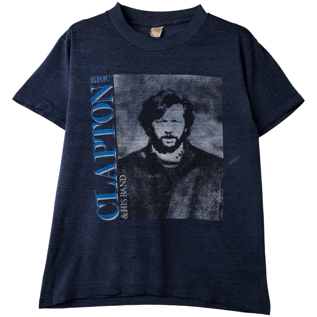 Vintage Eric Clapton band T-shirt, Made in USA, Men's Size Medium cotton navy blue type Vintage Second Hand