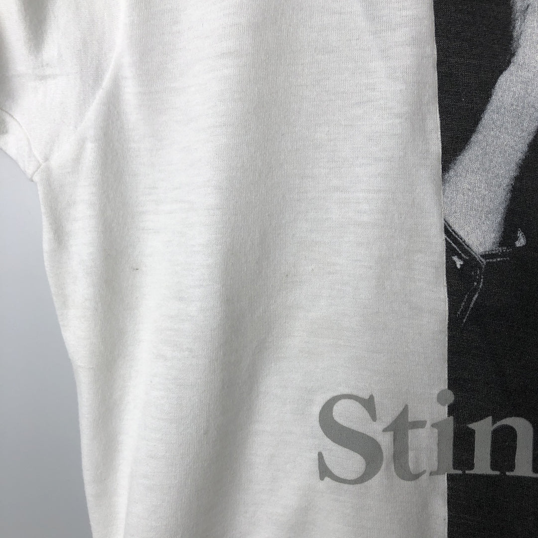 Vintage 80'S Sting Band T-Shirt, Men's Size Small unclear white type Vintage Second Hand