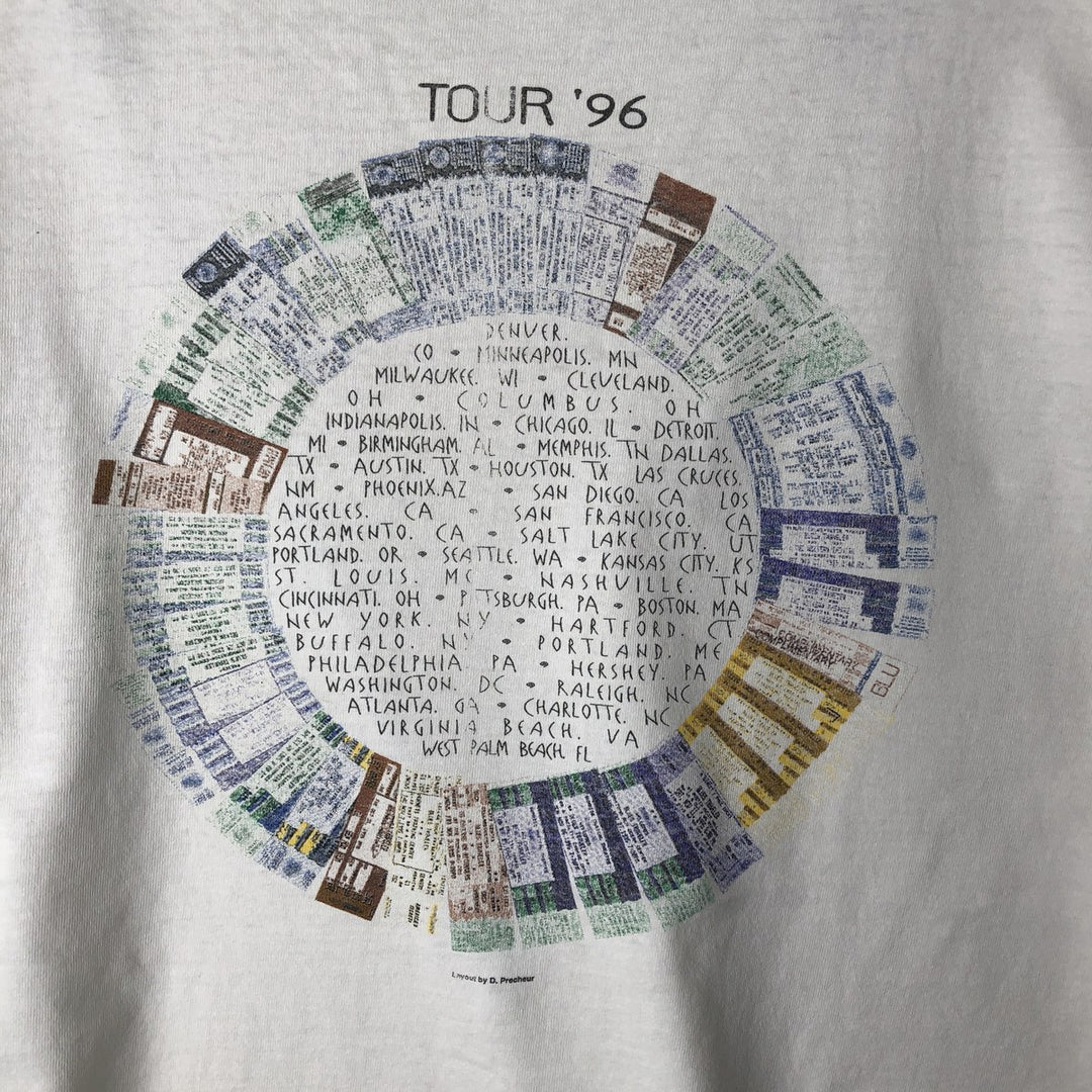 Vintage 90'S Delta Blues Traveler band T-shirt, Made in USA, Men's XL cotton white type Vintage Second Hand