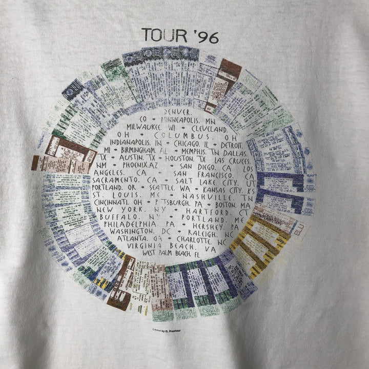 Vintage 90'S Delta Blues Traveler band T-shirt, Made in USA, Men's XL cotton white type Vintage Second Hand