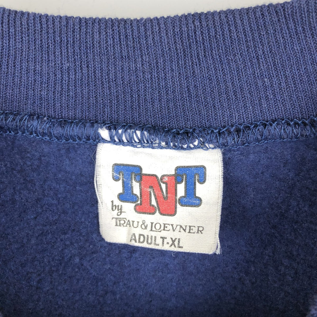 Trau and Iqevner TNT Notre Dame Fighting Irish College Character Sweatshirt polyester navy blue type Vintage Second Hand