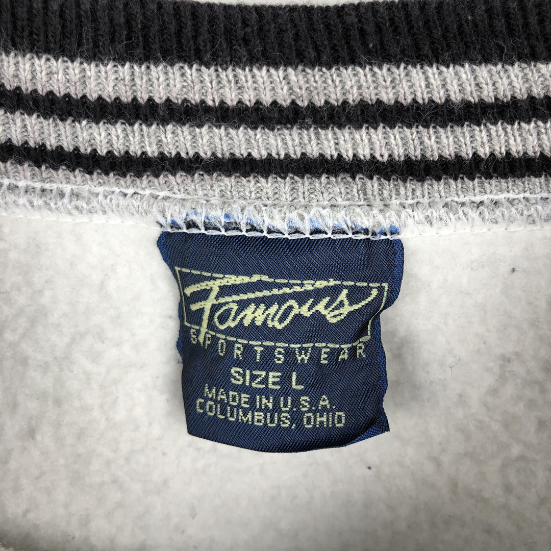 Vintage 90'S Purdue University 3-Panel Print College Sweatshirt, Made in USA, Men's Size Large cotton gray type Vintage Second Hand