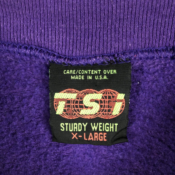90'S TSI STURDY WEIGHT Rose Bowl 3-Print College Sweatshirt, Made in USA, Men's Size XL cotton purple type Vintage Second Hand
