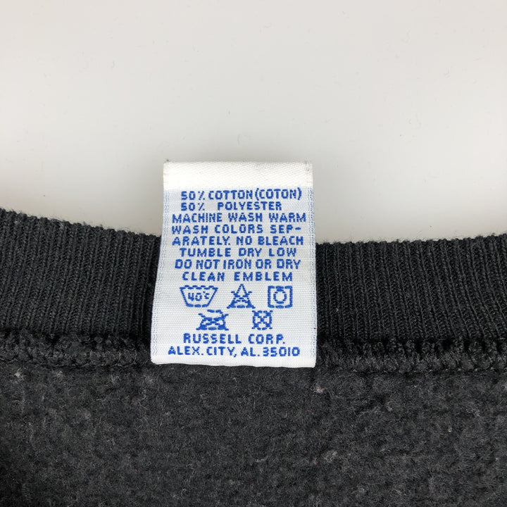 Vintage 90'S Russell ATHLETIC college sweatshirt, made in the USA, size XL, men's cotton black type Vintage Second Hand